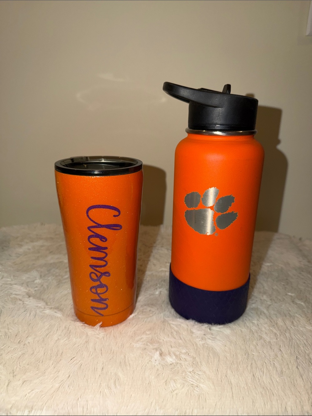 Clemson Orange Stainless Tumbler & Water Bottle Set